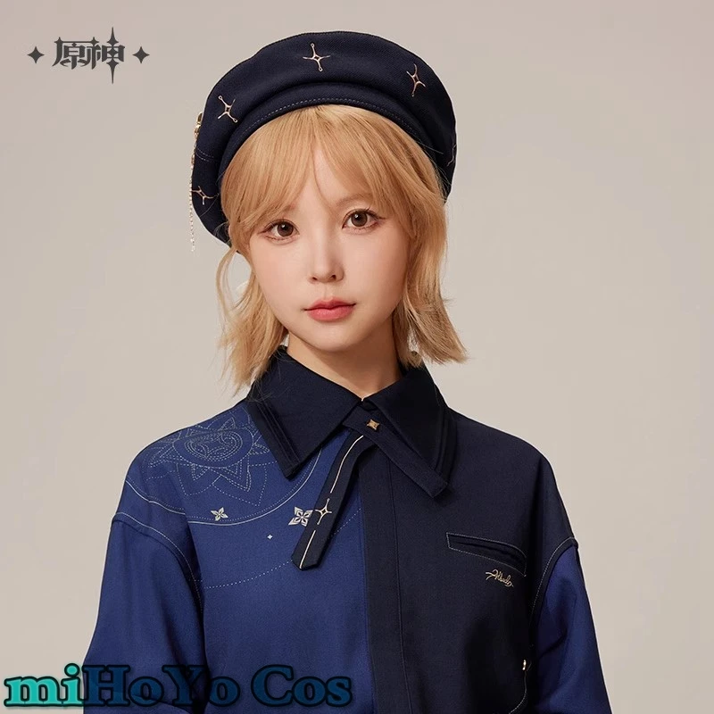 

[Genuine] miHoYo Game Genshin Impact Albedo Theme Impression Series Beret Cosplay Anime Cartoon Accessories Halloween Gift
