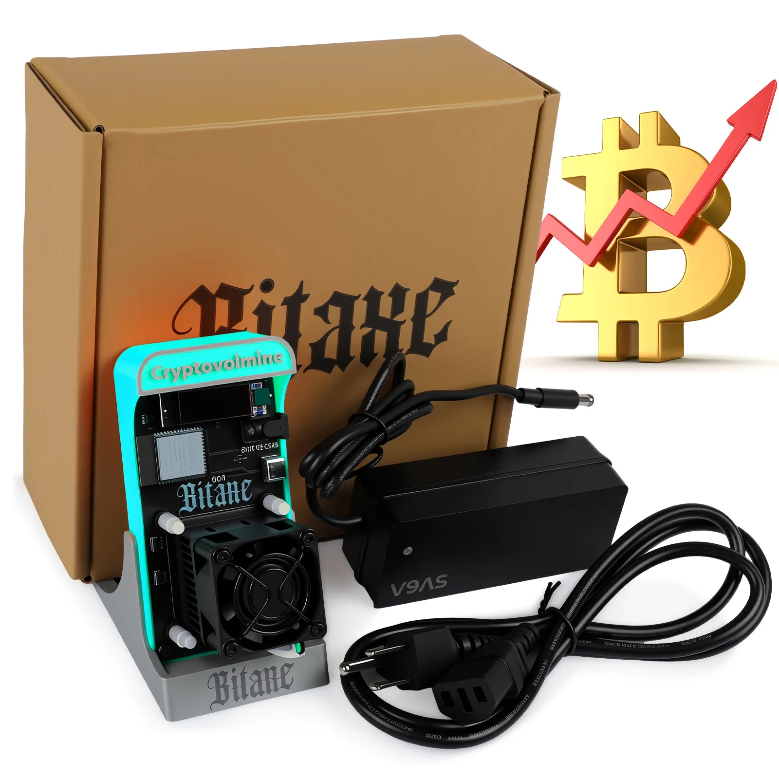 Koparka Bitcoinów Bitaxe Gamma 601 BM1370 Asic Chip 1.2TH/s Solo Miner 2.4G WiFi Niskoemisyjny Koparka Kryptowalut, Aktualizowane Oprogramowanie, Niebieski