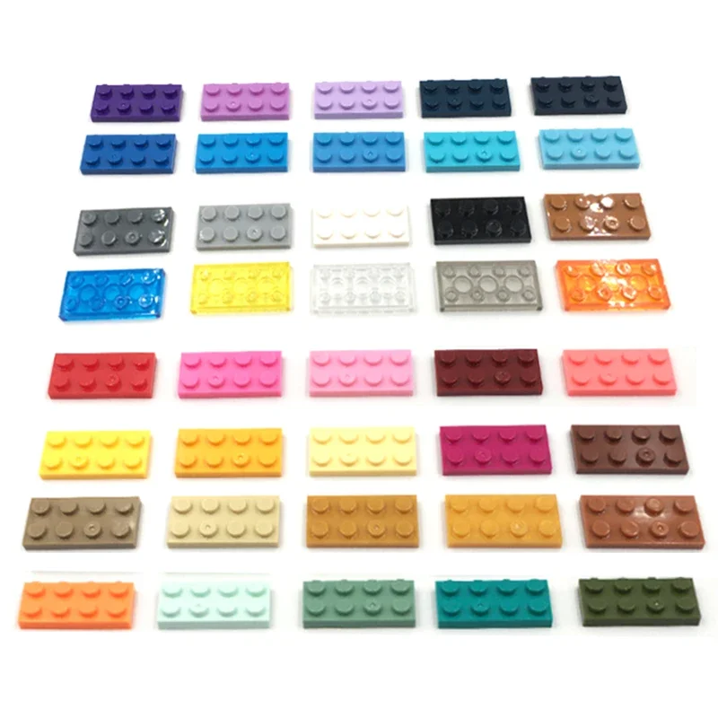 50pcs Bulk Building Blocks Thin Figure Bricks 2x4 Dots Educational Creative Size Compatible With 3020 Plastic Toys for Children