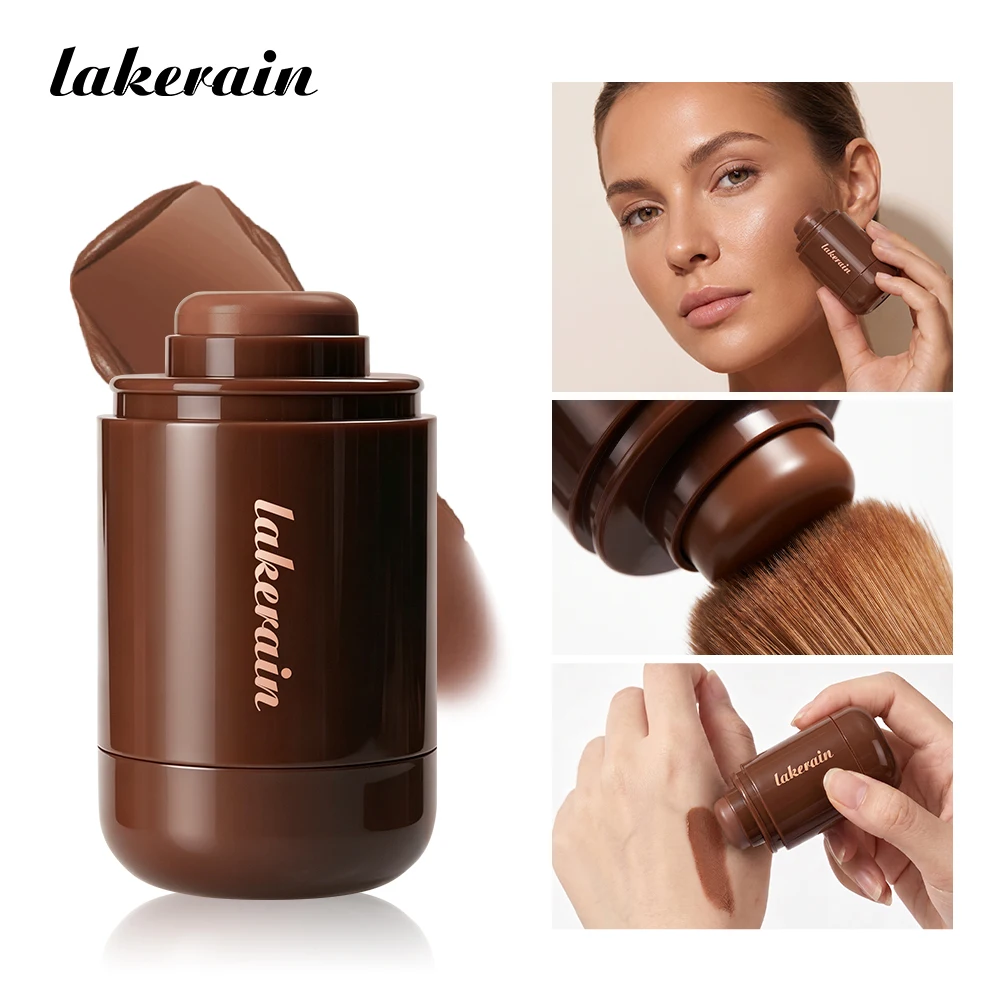 Lakerain Bronze Contour Stick Hydrates Smooths Skin Create Dimensional Effect Long-lasting Natural Makeup Effect Contour Stick