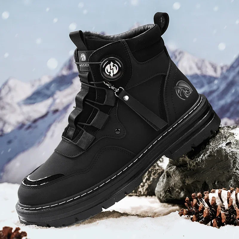 

Warm Fur Outdoor Men Combat Tactical Desert Boots Male Field Hunting Climbing Training Waterproof Sports Hiking Shoes Snow Boots