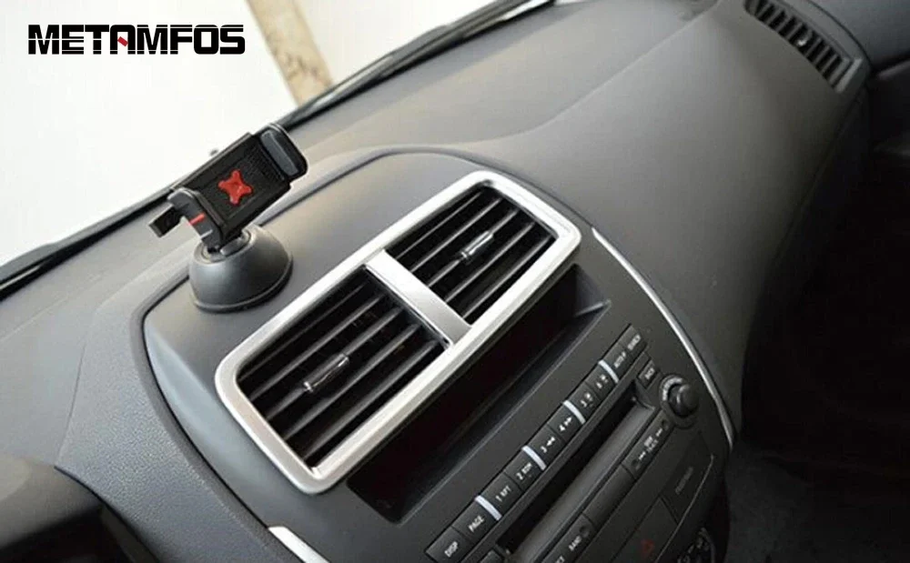 For Mitsubishi ASX 2011 2012 2013 2014 2015 Matte Center Console Dashboard Air Condition Vent Outlet Cover Trim Car Accessories