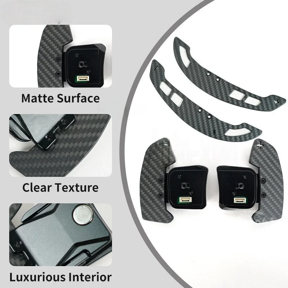 

Customized Magnetic Shift Paddles Assembly Carbon Fiber Steering Wheel Interior Accessories Fit For Audi R8 TT TTRS 2016+