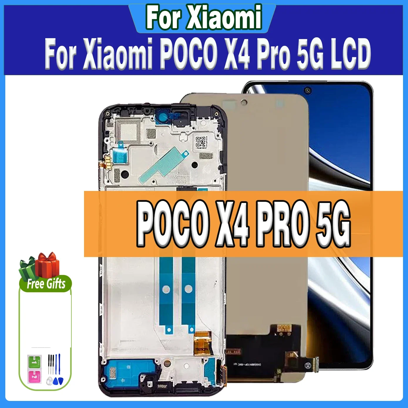 High quality 6.67\'\' For Xiaomi Poco X4 Pro 5G LCD 2201116PG Touch Screen For Poco X4Pro 5G LCD Digitizer Assembly Replacement