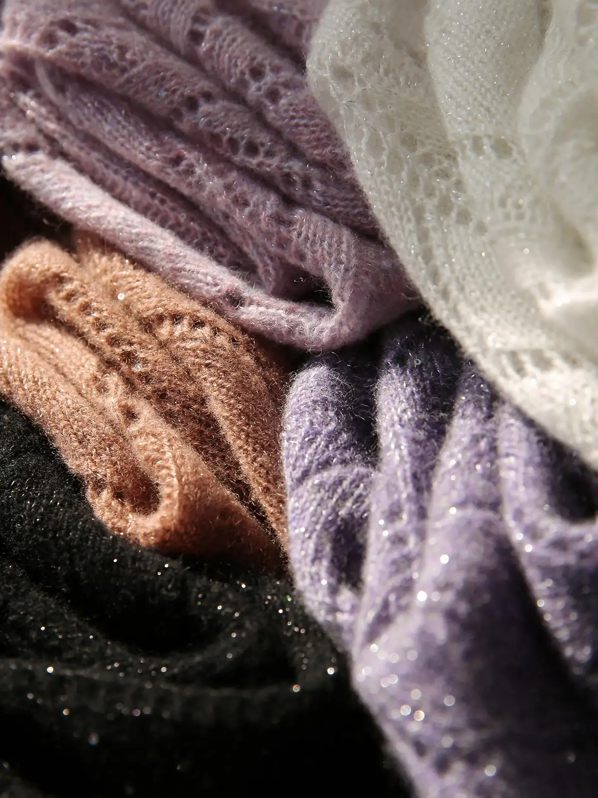 HLYO المرأة فضفاضة تناسب طويلة Sve محبوك سترة iny الترتر لي الجوف خارج تصميم مريح تنفس رداء علوي غير رسمي