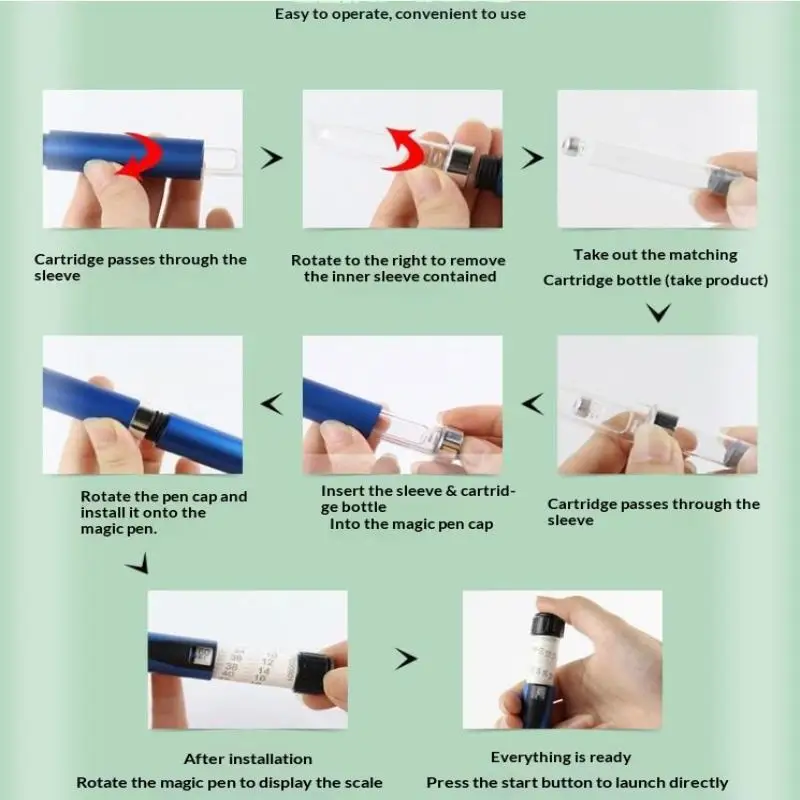 1Pc/2Pcs Universal Lilly Insulin Injection Pen And Magic Wrinkle Removal Medical Aesthetic Pen 8 Colors