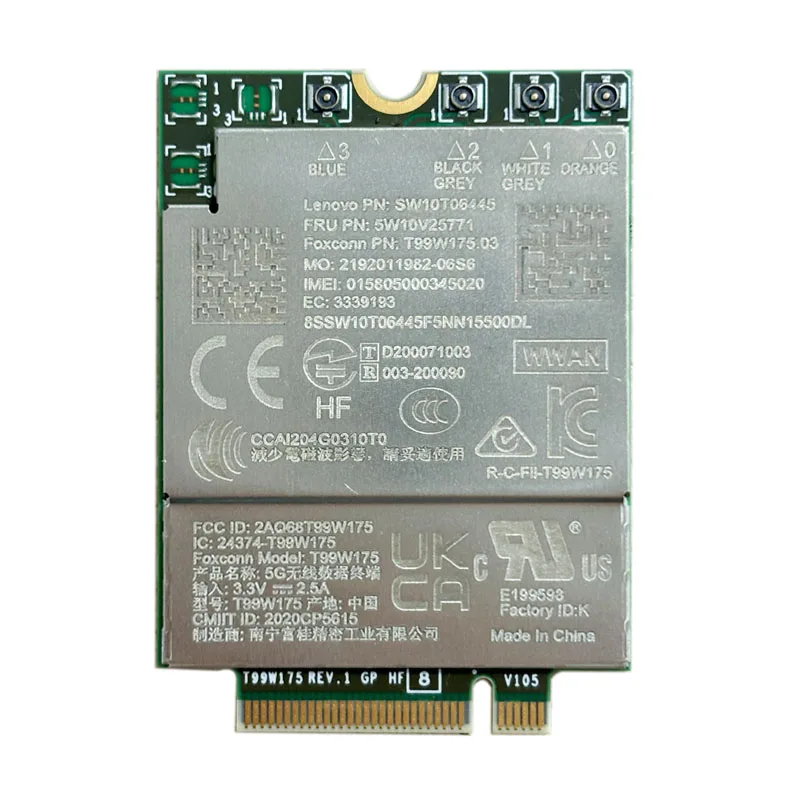 For Foxcom T99W175 5G Module M.2 Modem 5W10V25771 Snapdragon X55 for Thinkpad X1 Nano T14s X1 Carbon 9th Yoga 6th Extreme 4th