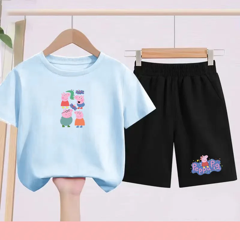 

Summer Children's Sports Set, Cartoon Creative Set,quick-drying T-shirt + Shorts,summer Toddler T-shirt with Multi-color Options