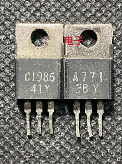 Used 10pcs=5pair A771 C1986 2SA771 2SC1986 TO-220 Original disassembly