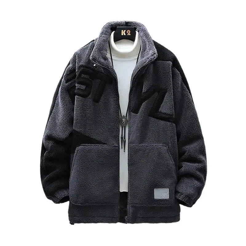 Winter Jackets Men Outdoor Windbreaker Casual Mens Winter Male Jacket Coat Oversize Thick Lamb Fleece Jacket Man Jacket