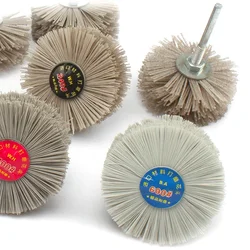 Grinding Nylon Wheel Brush Abrasive Tool Woodwork Furniture Polishing Brush 6mm Shank 80MM Diameter Head Grinder 80#-600#