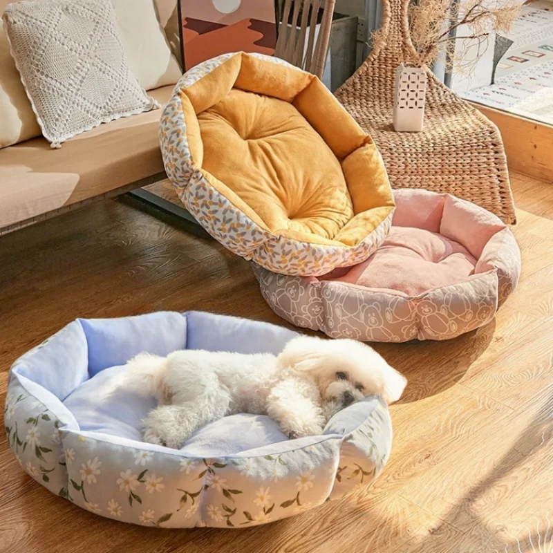 

Large Size Pet Bed Thicken Cat Beds Mats Soft And Comfortable Dog Nest for Small Medium Dogs Bed Pet Sofa Bed Washable Cushion