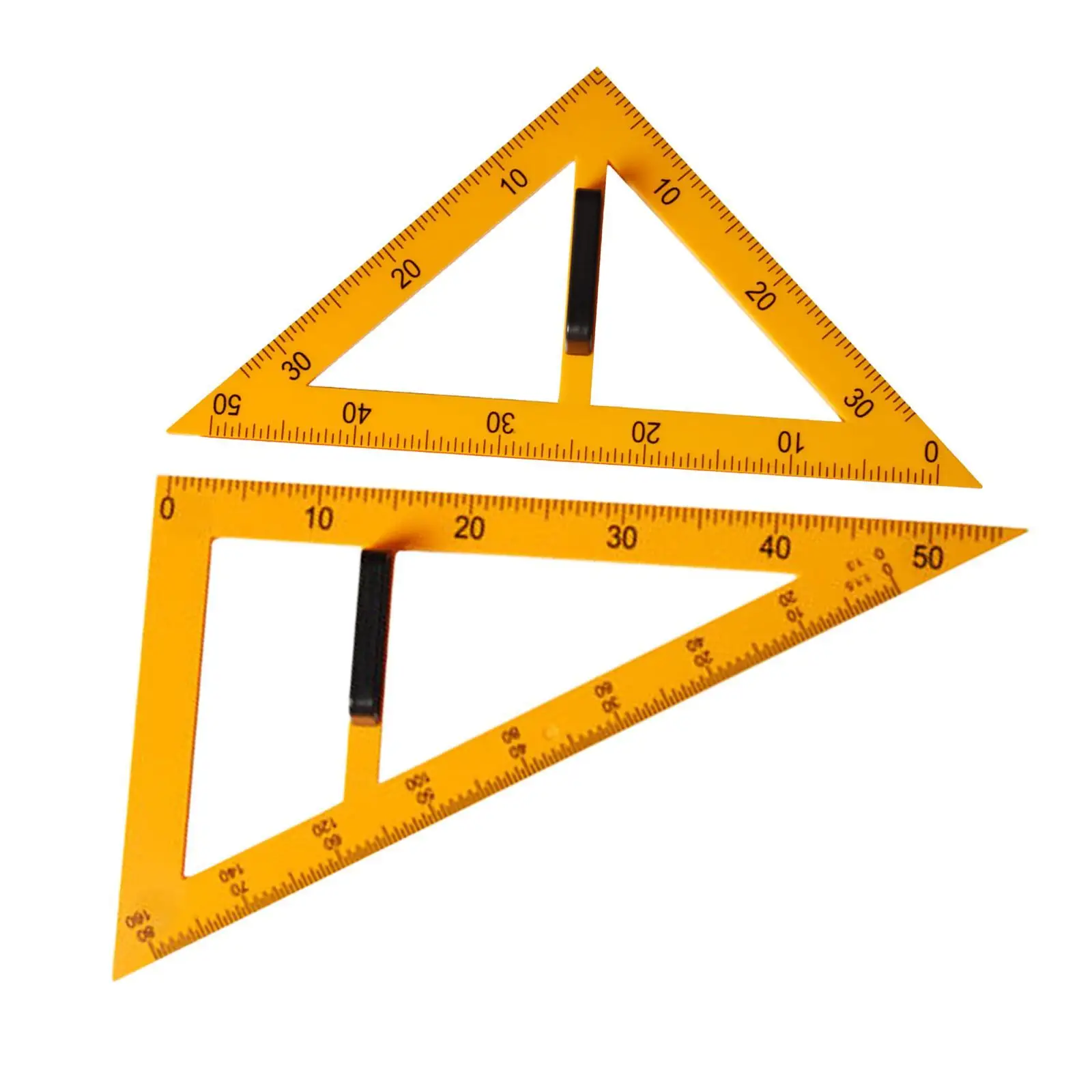 2x Large Mathematics Teaching Ruler with Detachable Handle Triangle Rulers