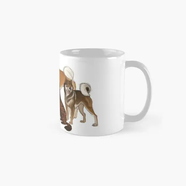 Nihon Ken Dogs Classic  Mug Photo Simple Handle Round Image Cup Printed Design Tea Picture Gifts Drinkware Coffee