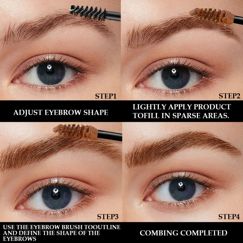 Fiber Brow Mascara Lasting Natural Eyebrow Dyeing Cream Vegan Formula Growth Thickening Eye Brow Styling Cream Eyebrow Enhancers