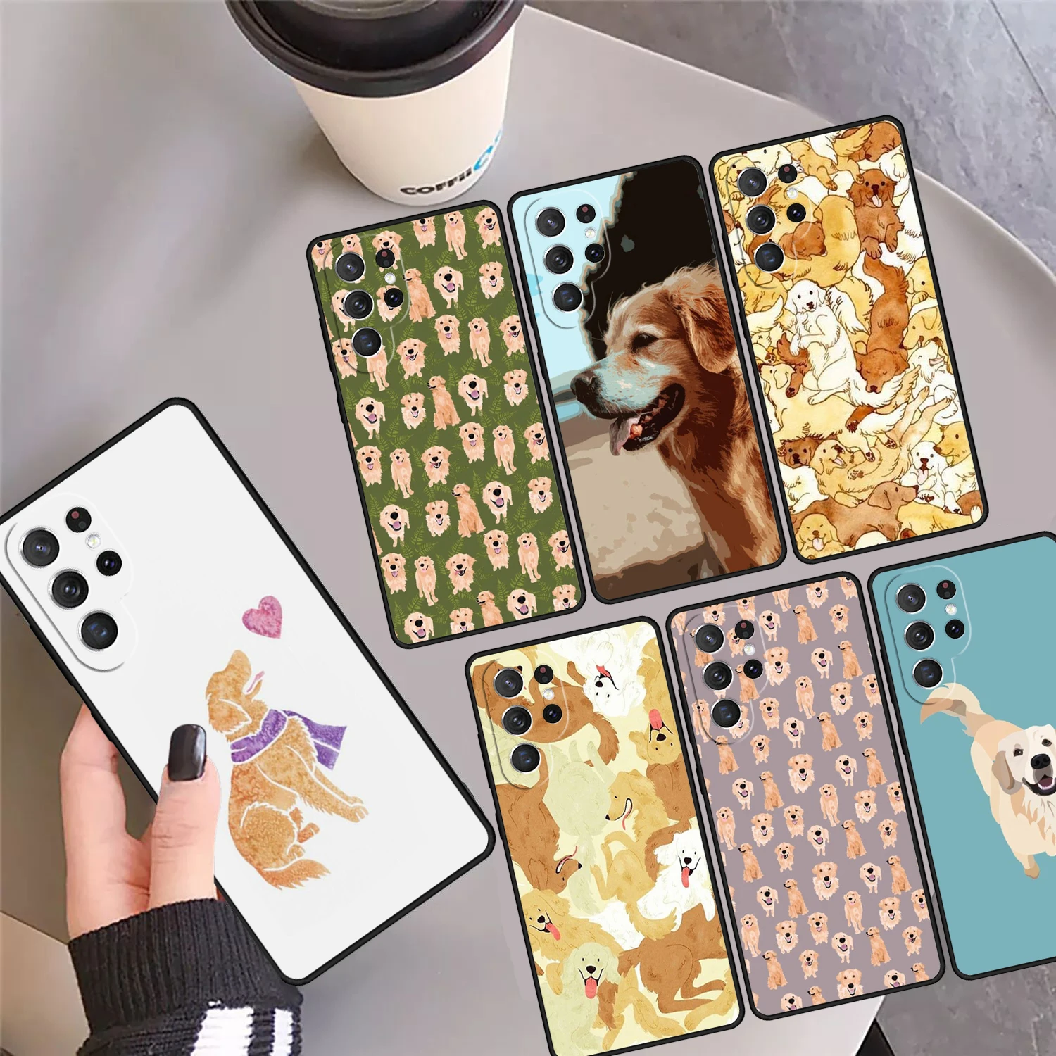 

Чехол для телефона с рисунком золотистого ретривера для Samsung Galaxy S24 S25 Ultra S23 S22 Plus S21 FE S20 Note 10 20 Pro