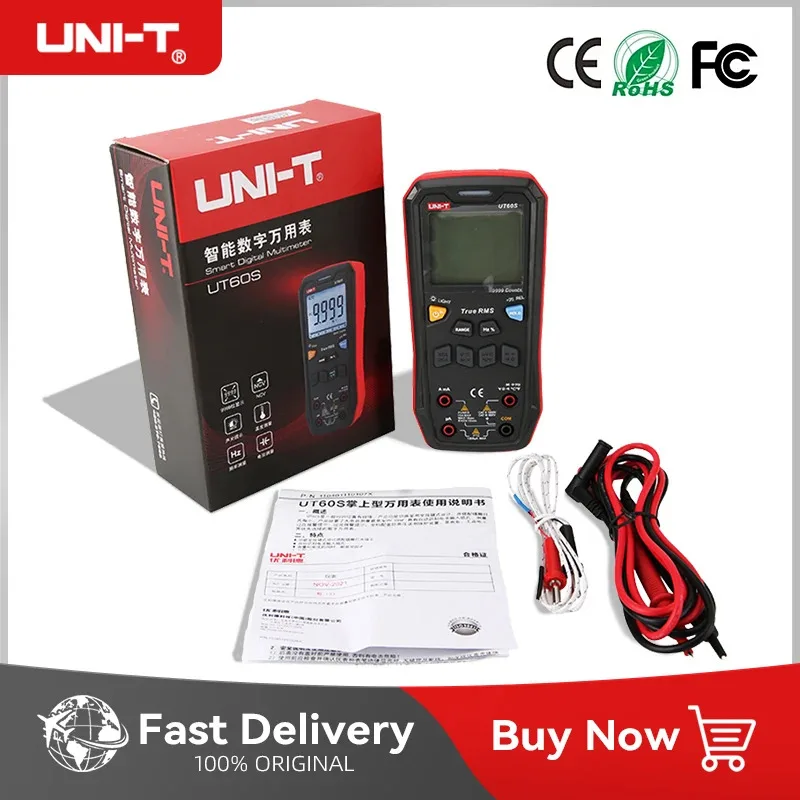 UNI-T Digital Smart Multimeter UT60S Bluetooth Multimeter True RMS 1000V AC DC Voltage Tester Ammeter Frequency Meter