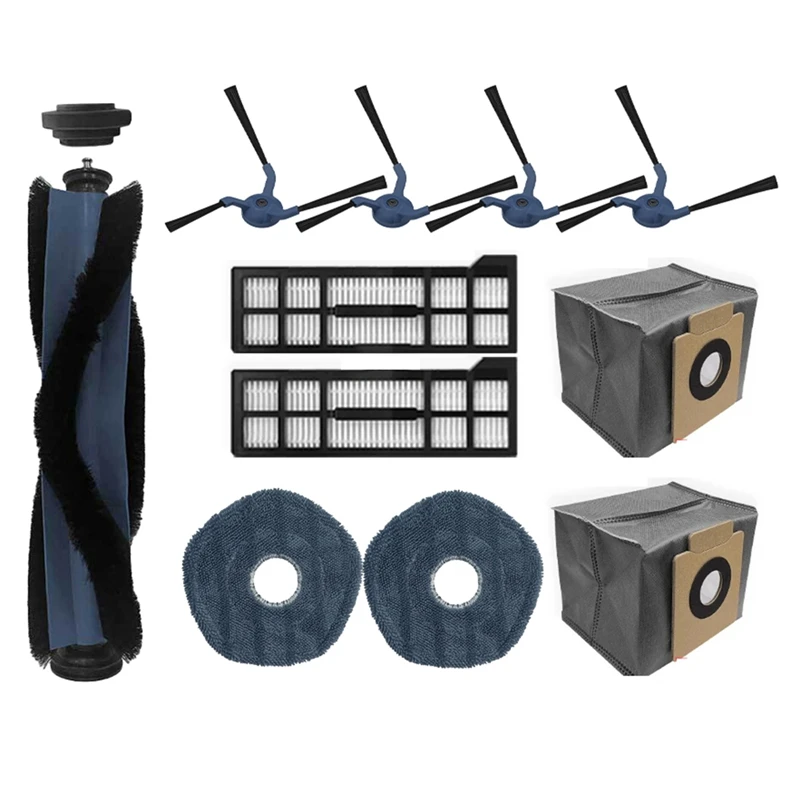 For Eufy X10 Pro Omni T2351 Robot Vacuum Replacement Parts Main Roller Side Brush Hepa Filter Mop Pad Cloth Dust Bag