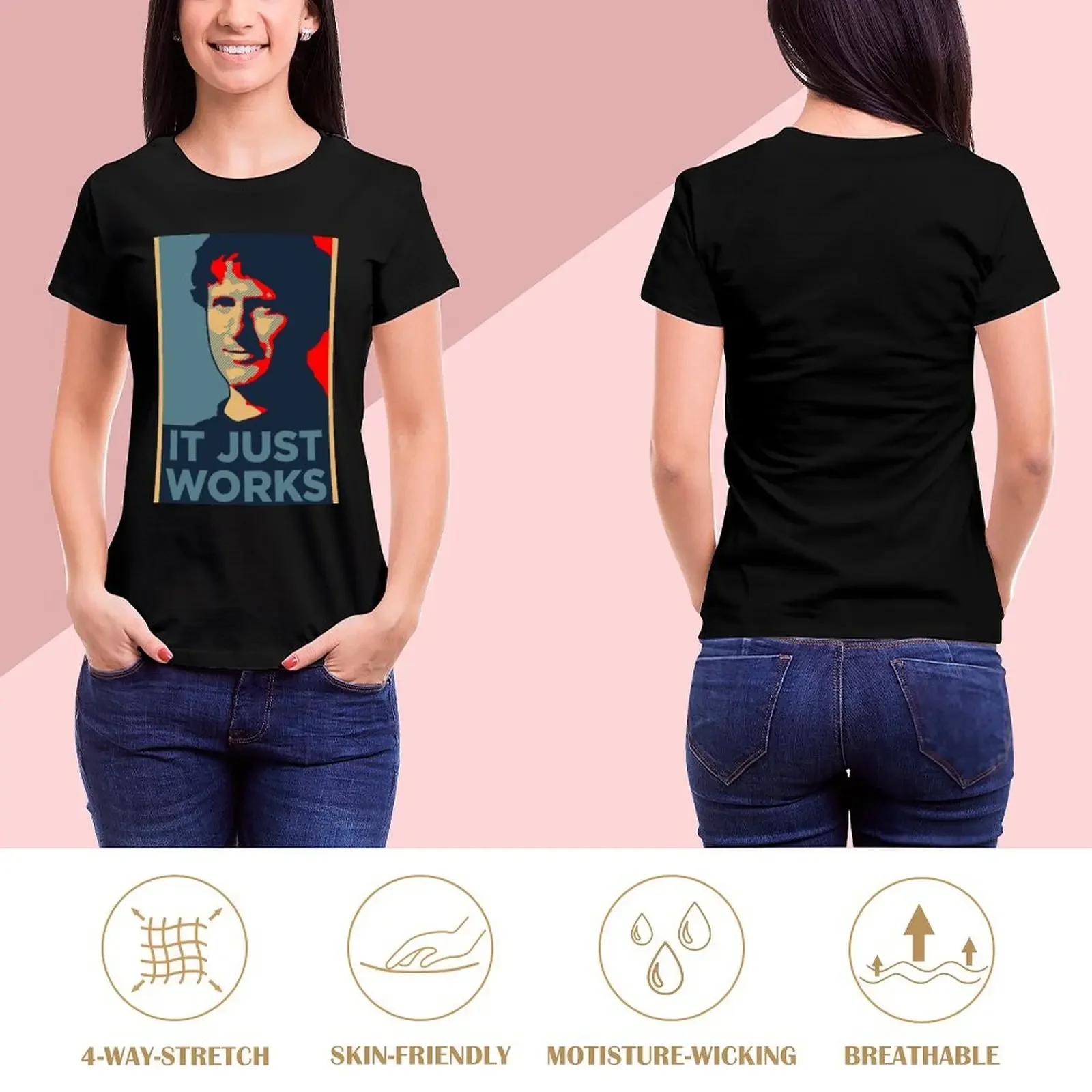 Todd Howard - It Just Works Poster T-Shirt shirts graphic tees Aesthetic clothing graphics Women's summer blouses 2024