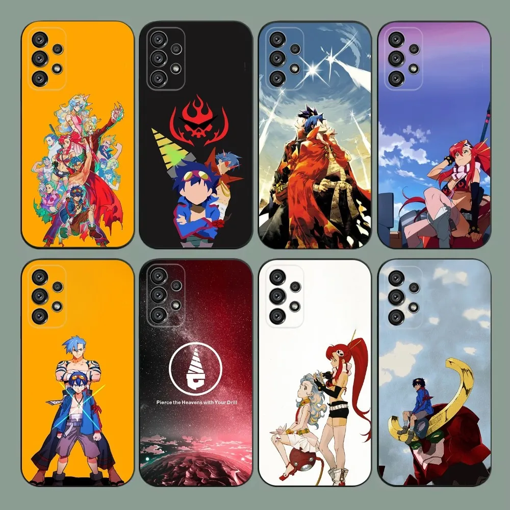 T-Tengen Toppa Gurren-Lagann Phone Case For Samsung Galaxy A20,A21s,A22,A31,A32,A52,A53,A72,73,A80,A91 Soft Black Cover