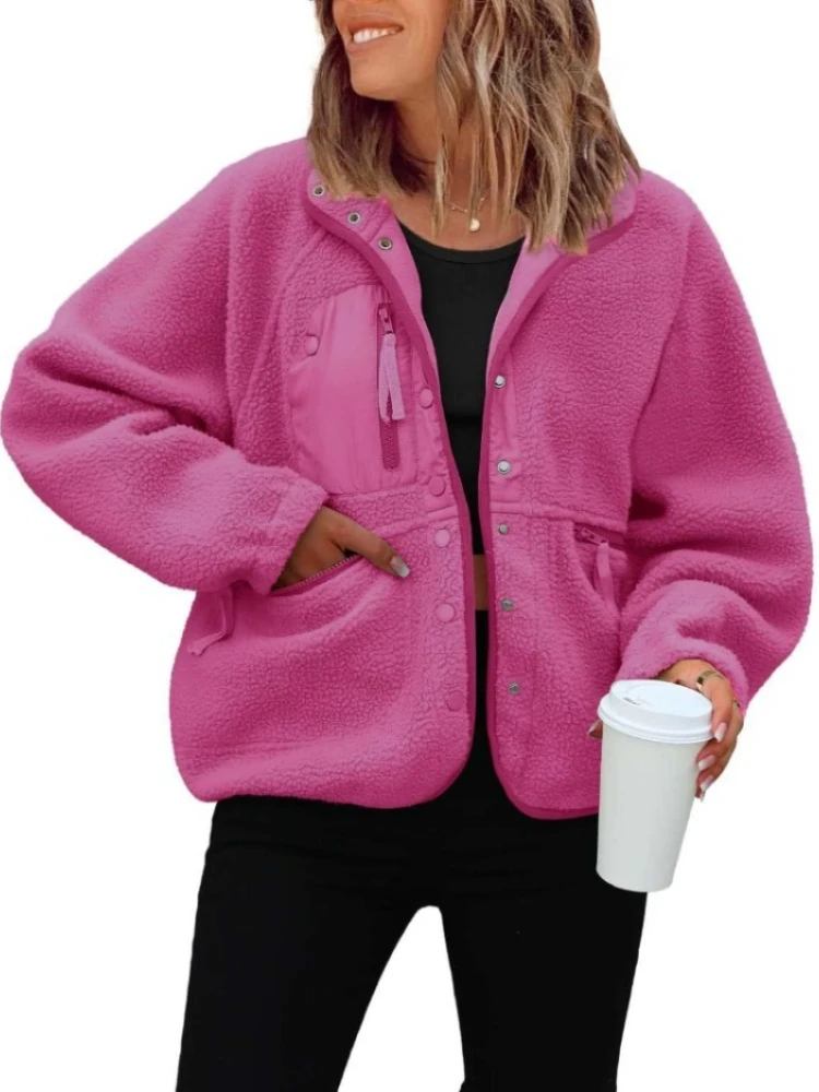 신상 여성용 단색 캐주얼 레트로 재킷 봄 가을 루즈핏 긴팔 버튼 여성 스포츠 재킷 코트 의류 상의