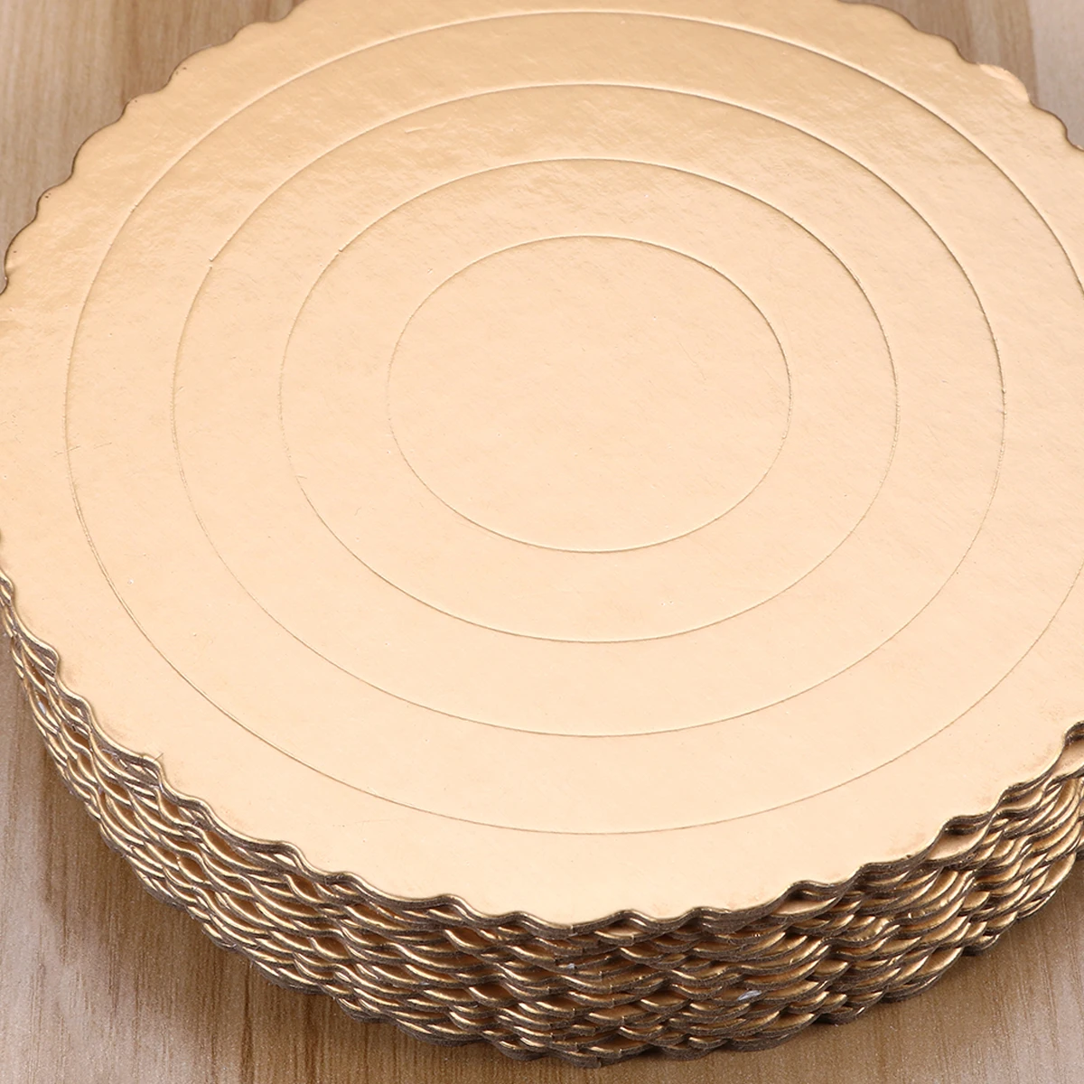 

20pcs Cake Bottom Gasket Tray Premium Paper Delicate Board Circles Golden Cake Serving Base For Dessert Decoration