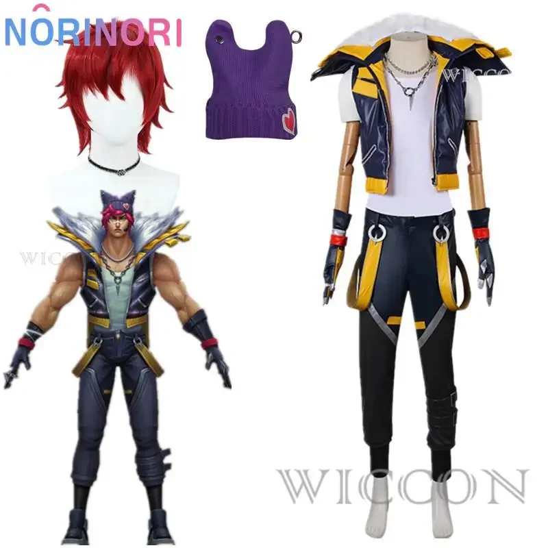 

Heartsteel Sett Cosplay Costume Fantasy Outfits Game LoL Heartsteel Disguise Costume Male Halloween Roleplay Suit