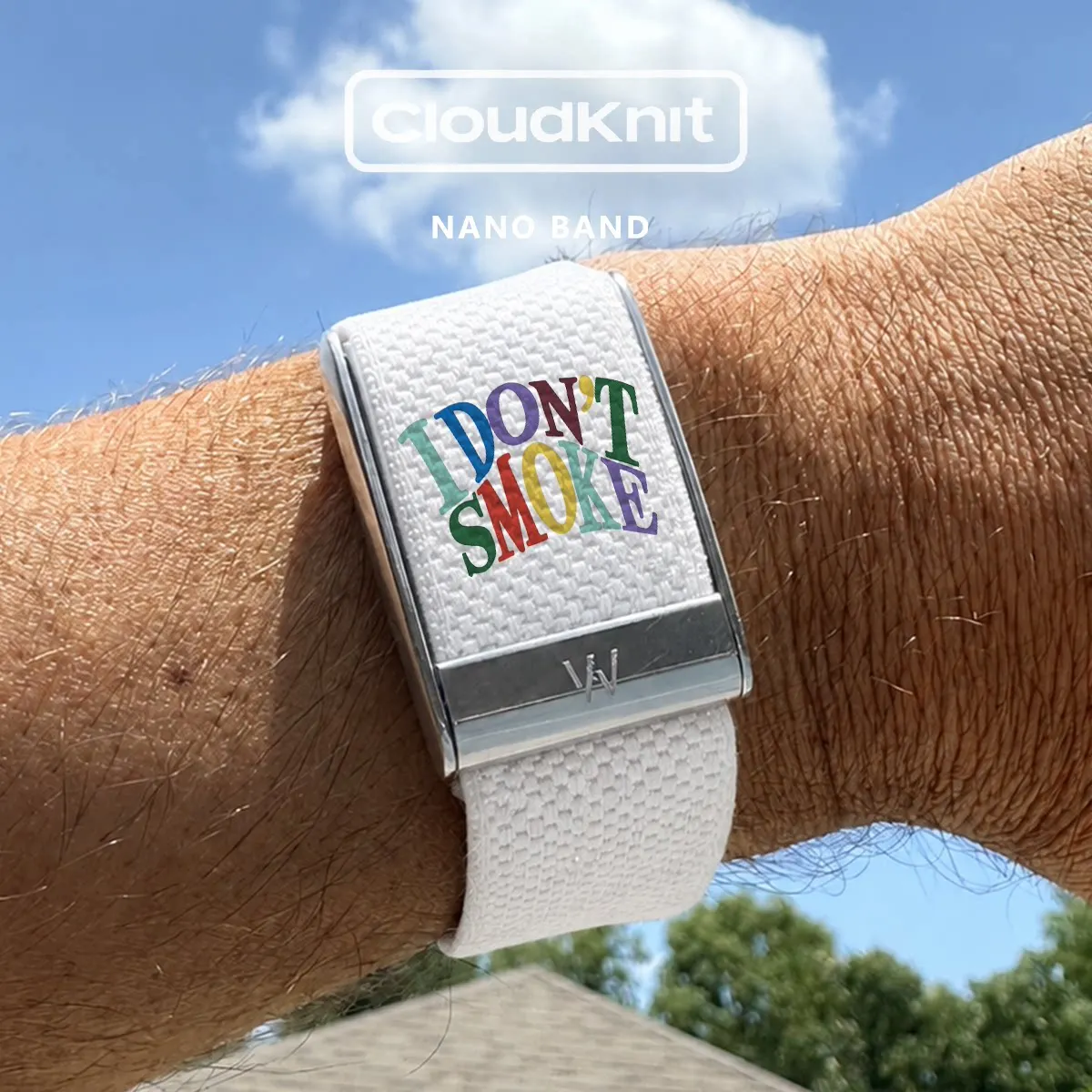 Whoop 5.0 MG Band White Letter Print Nylon Woven Strap Fashion Sport Replacement Wristband Fitness Tracker Accessories