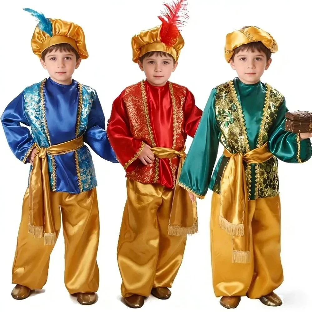 Disfraz de Aladdin árabe de la India, disfraz de genio con lámpara, disfraz para fiesta de disfraces, Halloween, carnaval, disfraz de príncipe árabe