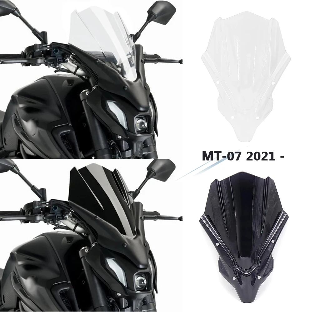 

For Yamaha MT-07 MT07 2021 2022 2023 2024 Motorcycle Windscreen Windshield Front Wind Deflector Screen Fairing