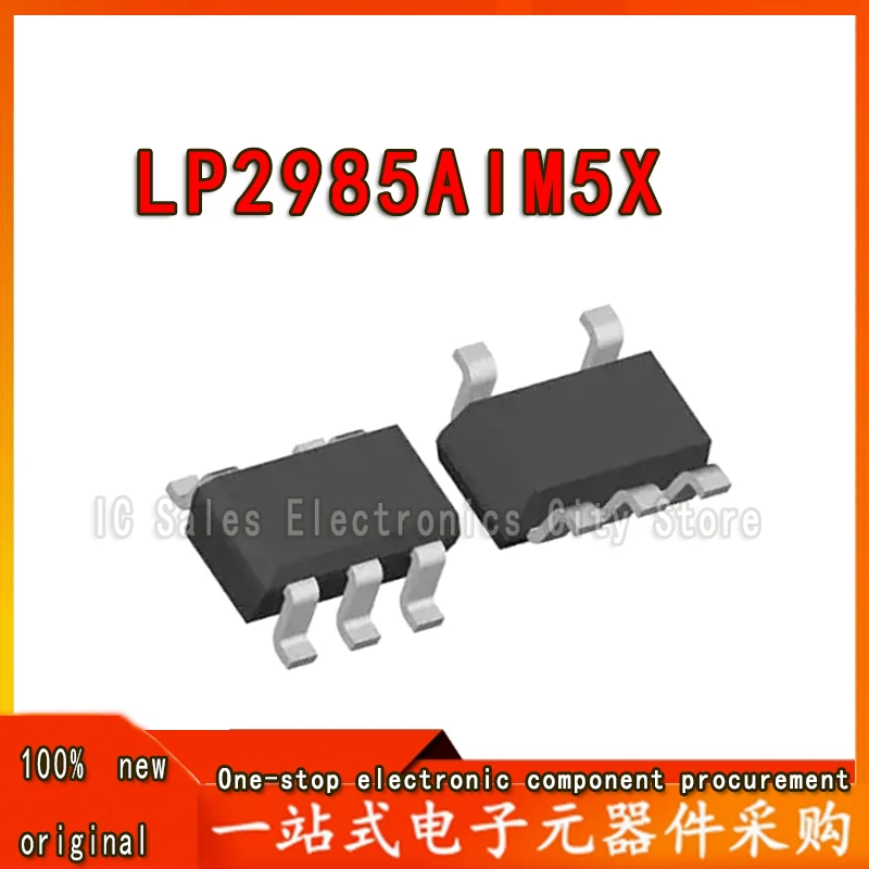 50 pièces LP2985AIM5X-3.3 SOT23-5 LP2985AIM5X 1.5 1.8 2.5 2.8 3.3 3.0 3.6 5.0 3V 5V SOT LP2985 SMD