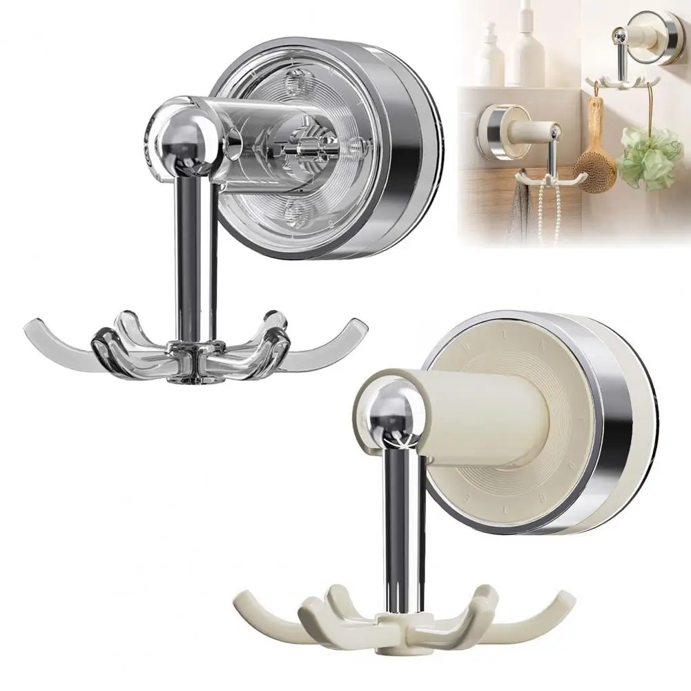 Fashion Powerful Suction Cup Hooks Vacuum Reusable Shower Hooks Heavy Duty Clothes Hook Traceless Clothes Hook