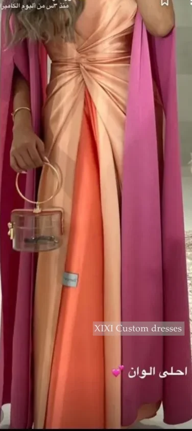 XIXI-vestido Formal de manga larga con volantes y cuello en V, traje largo hasta el suelo con forro y cremallera para fiesta y boda, Color Rojo