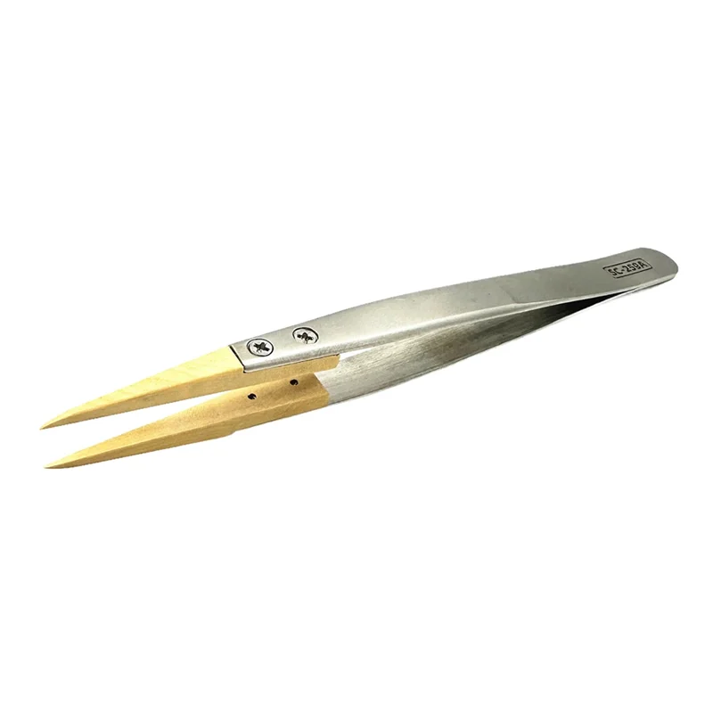 N11R High End Tipped Tweezers Pointed Tweezers Professional Watch Repair Tool Easy To Handle Boxwood Tip Tweezers