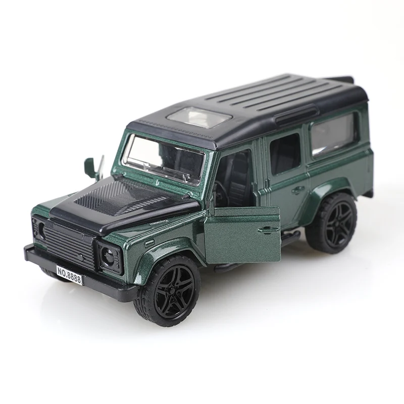 

(С сумкой) Игрушка для мальчика 1/36, литой металл, три открывающиеся двери, внедорожный стиль, реалистичная игрушечная машинка из сплава, мощный откат.