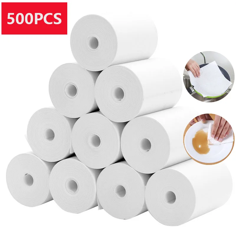 Kitchen Disposable Rags Thicken Reusable Non-Woven Cleaning Cloths Household Washing Dishcloths Cloth Paper Towels Scouring Pads