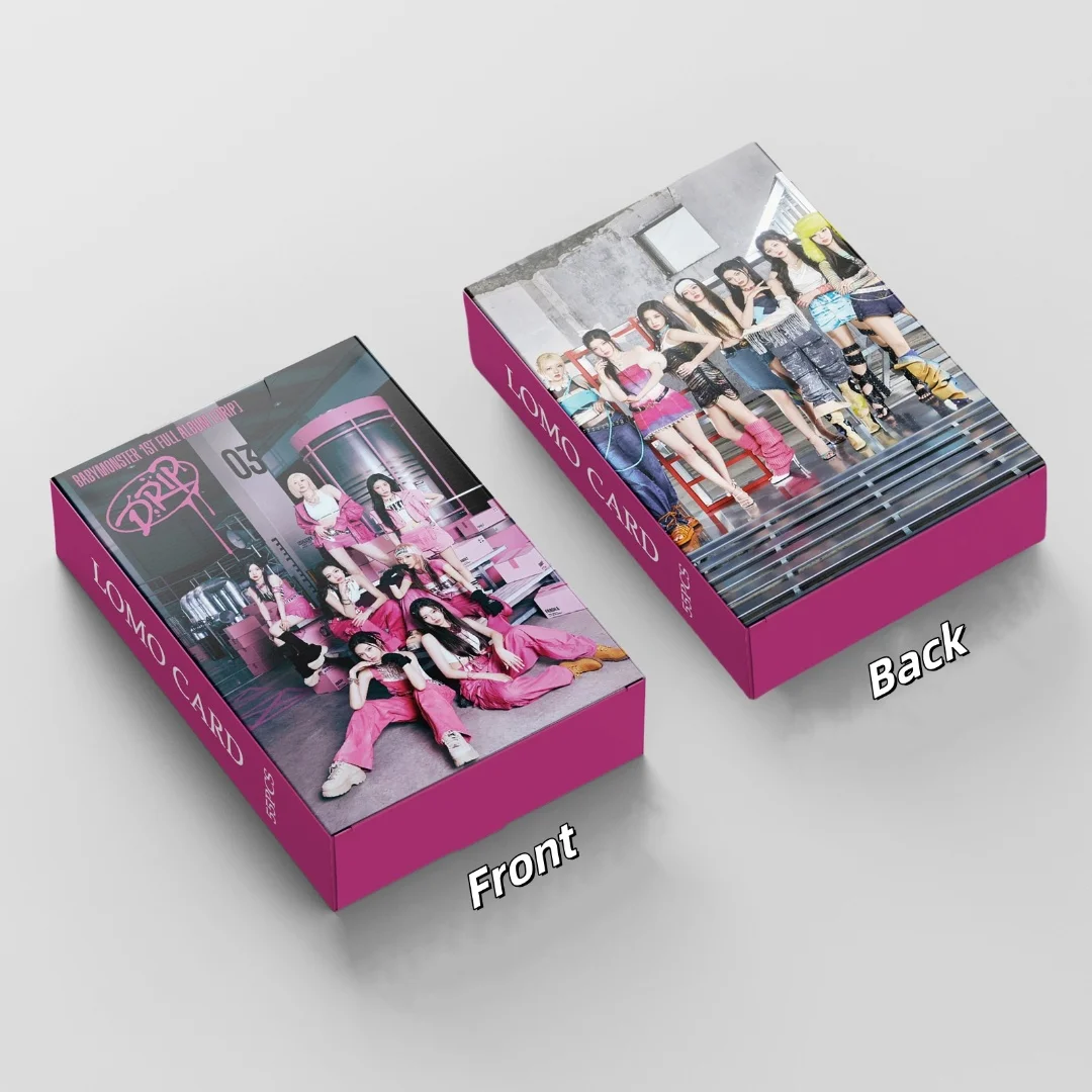 55 stks/set Kpop BABYMONSTER DRIP LOMO Kaart CLIK CLAK Postkaart dubbelzijdig Selfie-kaart RUKA AHYEON RAMI RORA Fans Collection kaart