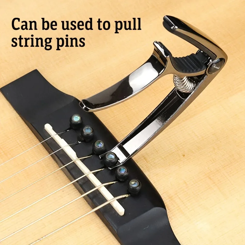 3 and 1 function Folk guitar tuning clip, multi-functional metal electric guitar tuning ukulele accessories universal tuner clip