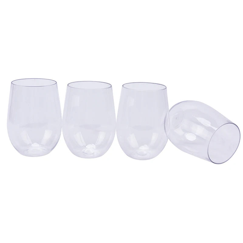 463ml Unbreakable Wine Glasses Shatterproof Plastic Glass Safe Reusable Transparent Fruit Juice Beer Cup Party Supplies