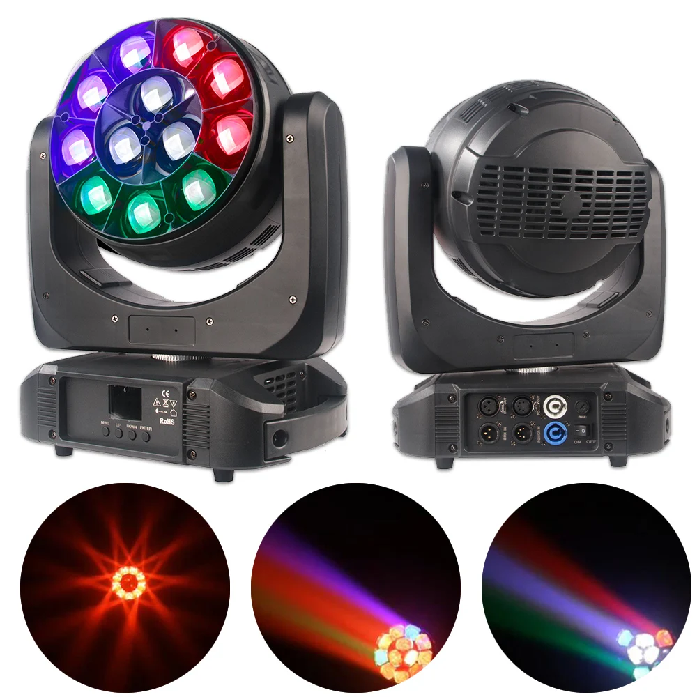 YUER Beam Zoom Big Bee Eye Moving Head 12x40w RGBW LED Bee Eye Beam Light Clay Paky Zoom Wash Moving Stage DJ Disco Lighting