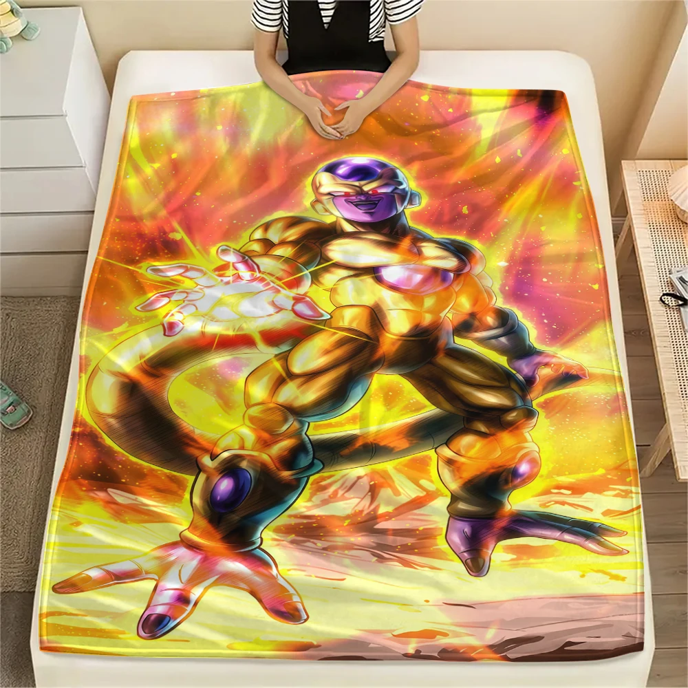 Dragon Ball Frieza Flannel Blanket Lovely Print Great For Bedroom Chair Sofa Bed Travel Picnic -HE10