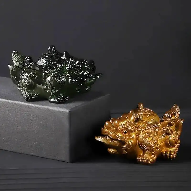 Color-changing Wealth-attracting Tea Pet Spraying Water Pixiu Creative Nurturable Tea Set Accessories Wealth Rolling Premium