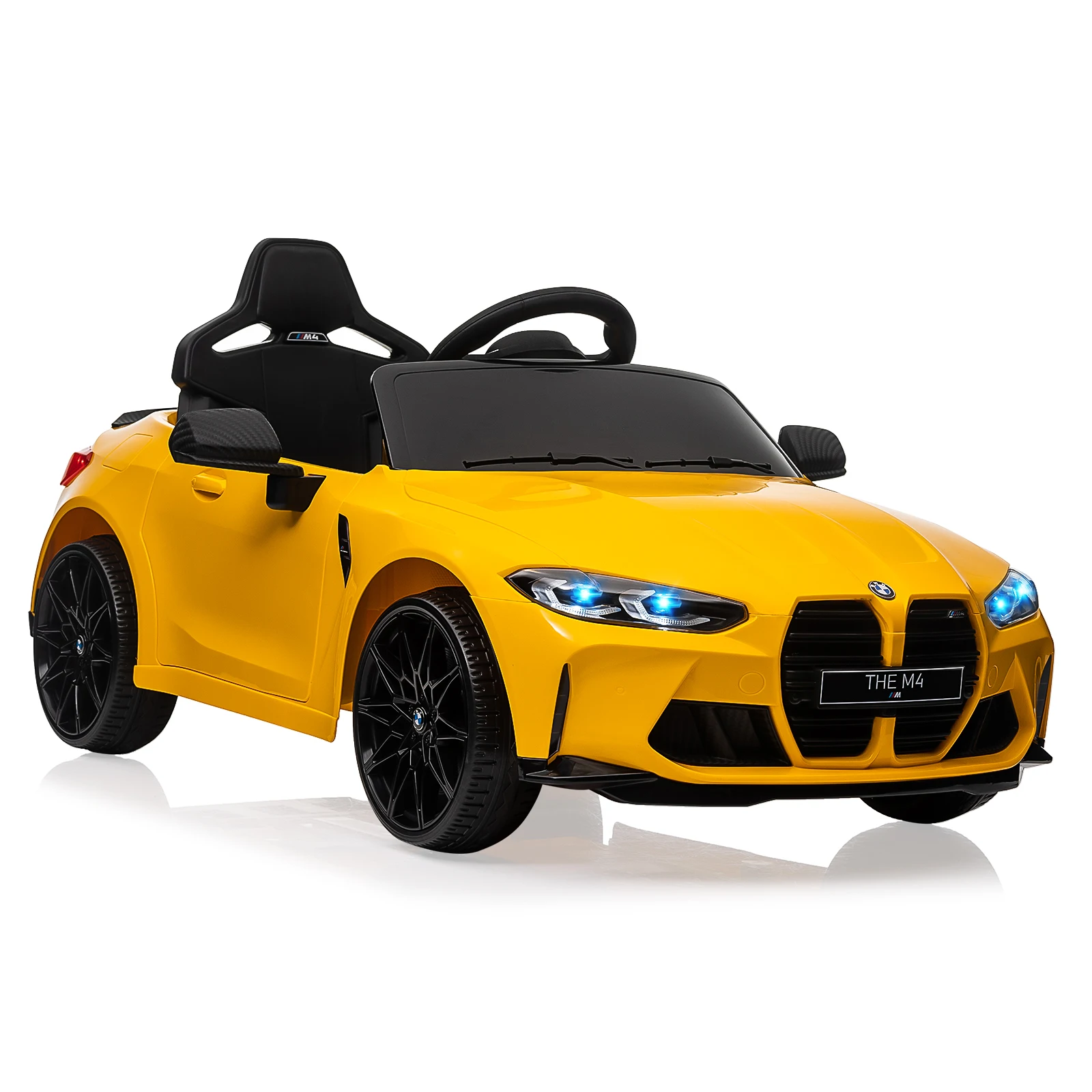 12V Elektrische Kinderauto met Afstandsbediening 2.4G, LED Verlichting, 3 Snelheden, Claxon, Muziek, Kinderauto Speelgoed Cadeaus voor 3-8 Jaar