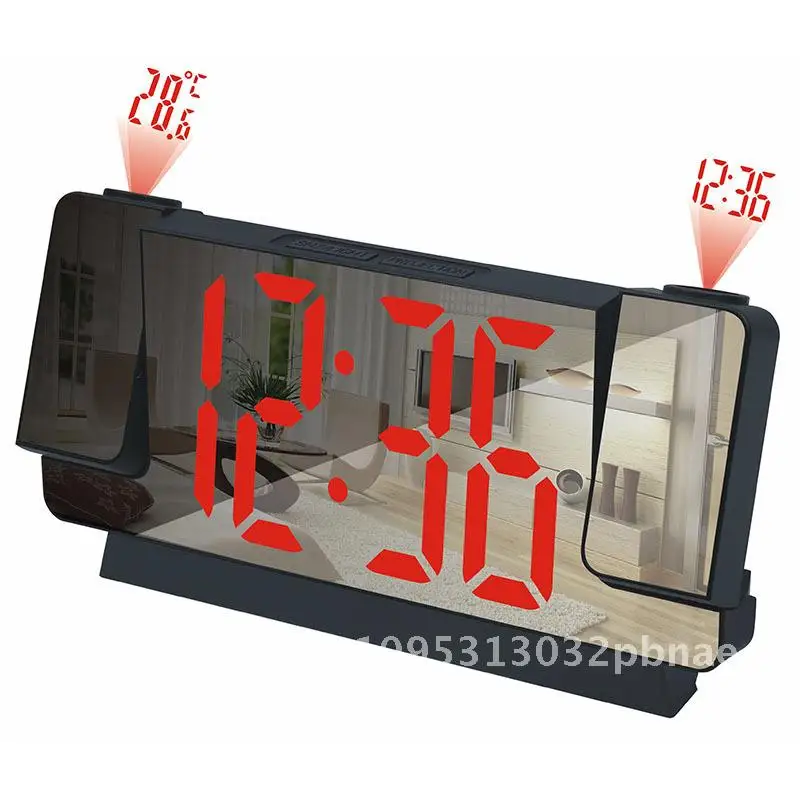 

New Creative Multi functional Mirror Projection Clock Large Screen Electronic Digital Alarm Clock Night Light Home Projection Cl