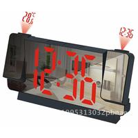 New Creative Multi functional Mirror Projection Clock Large Screen Electronic Digital Alarm Clock Night Light Home Projection Cl
