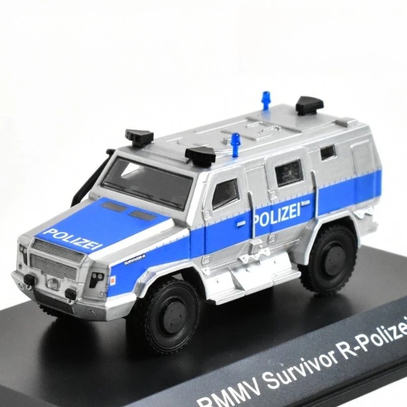 BOS 1/87 RMMV Survivor R-Polizei Legierung Spielzeug Kraftfahrzeug Druckguss Metall Modell Geschenke