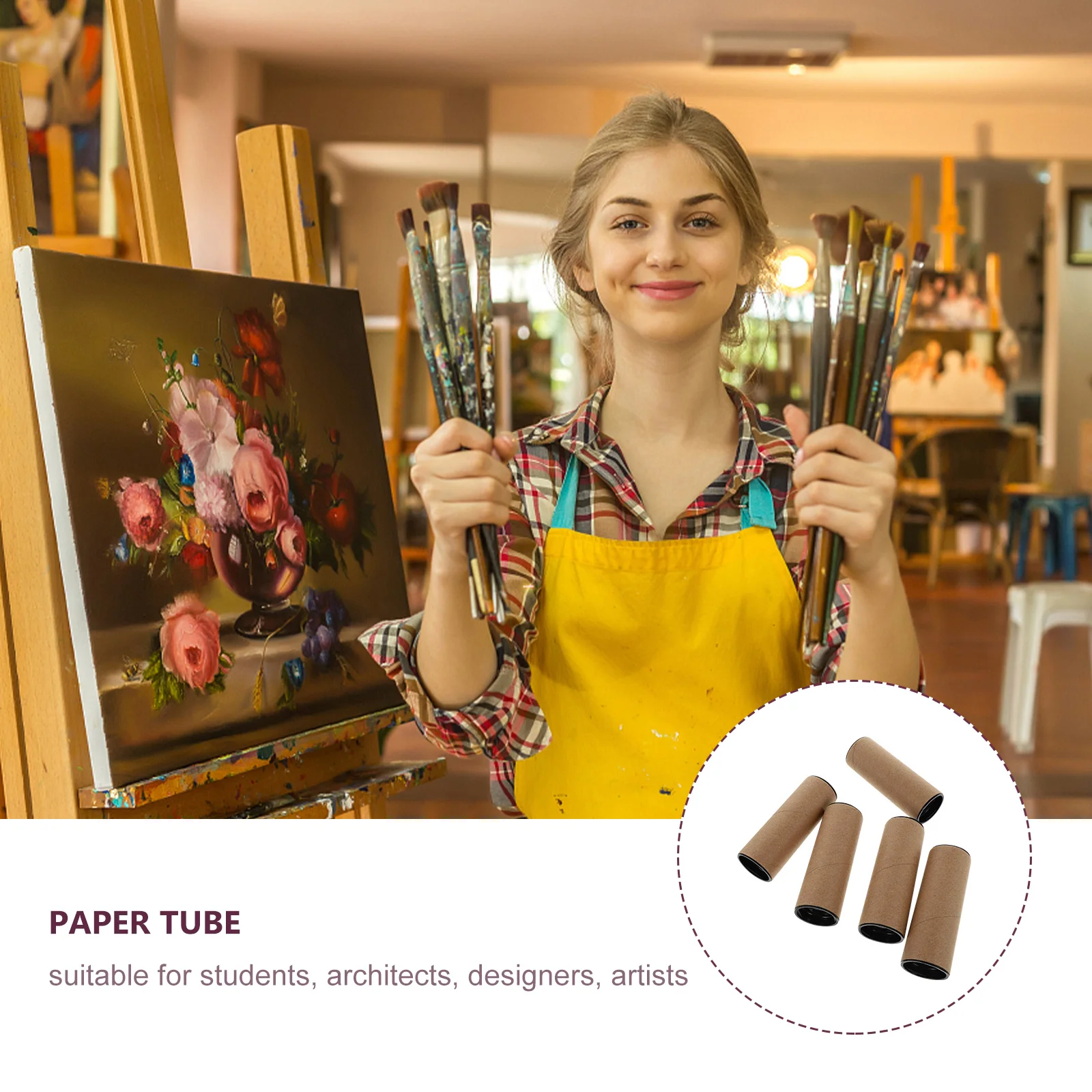 

5 Pcs Sturdy Paper Tubes Storage Transport Protection Art Paintings Posters Documents Students Architects Designers