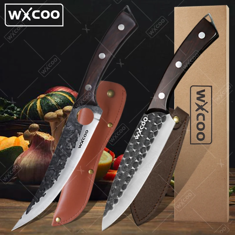 WXCOO Japanese Forged Kitchen Knife Chef's Knives Fruit Peeler Multi-purpose Cooking Cutter Meat Cutting Slicing Boning Knife