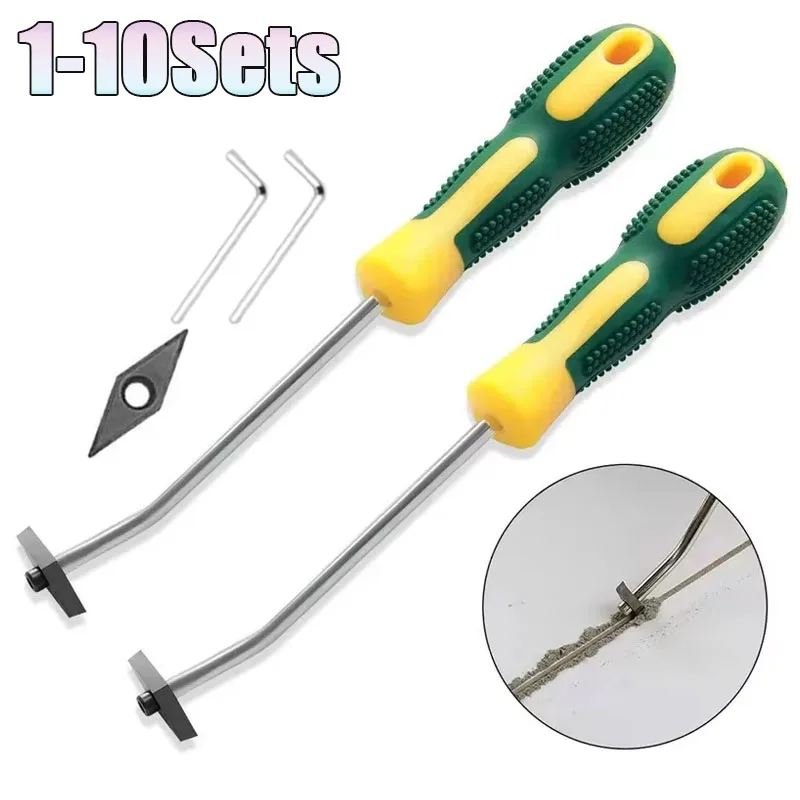 Replaceable Tungsten Steel Tile Grout Remover Drill Bit Gap Cleaner Tool for Floor Wall Seam Cement Cleaning Heavy Duty Hand Use