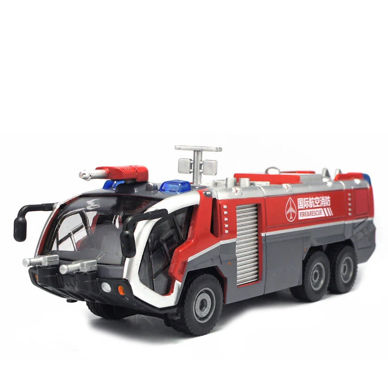 1:50 liga caminhão de bombeiros modelo simulação crianças motor de bombeiros brinquedo presente não-rádio controlado transporte veículo brinquedo ornamentos